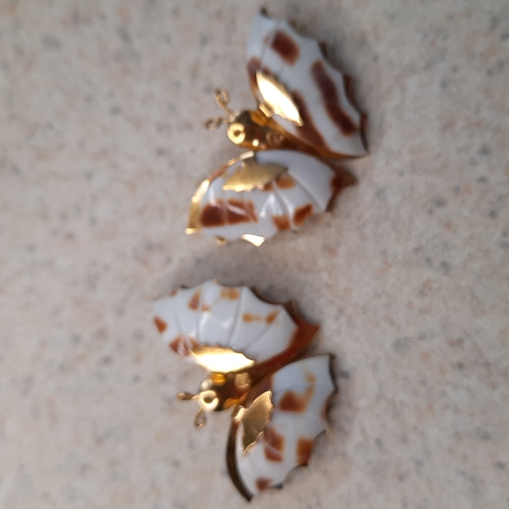 Matching butterfly broochs